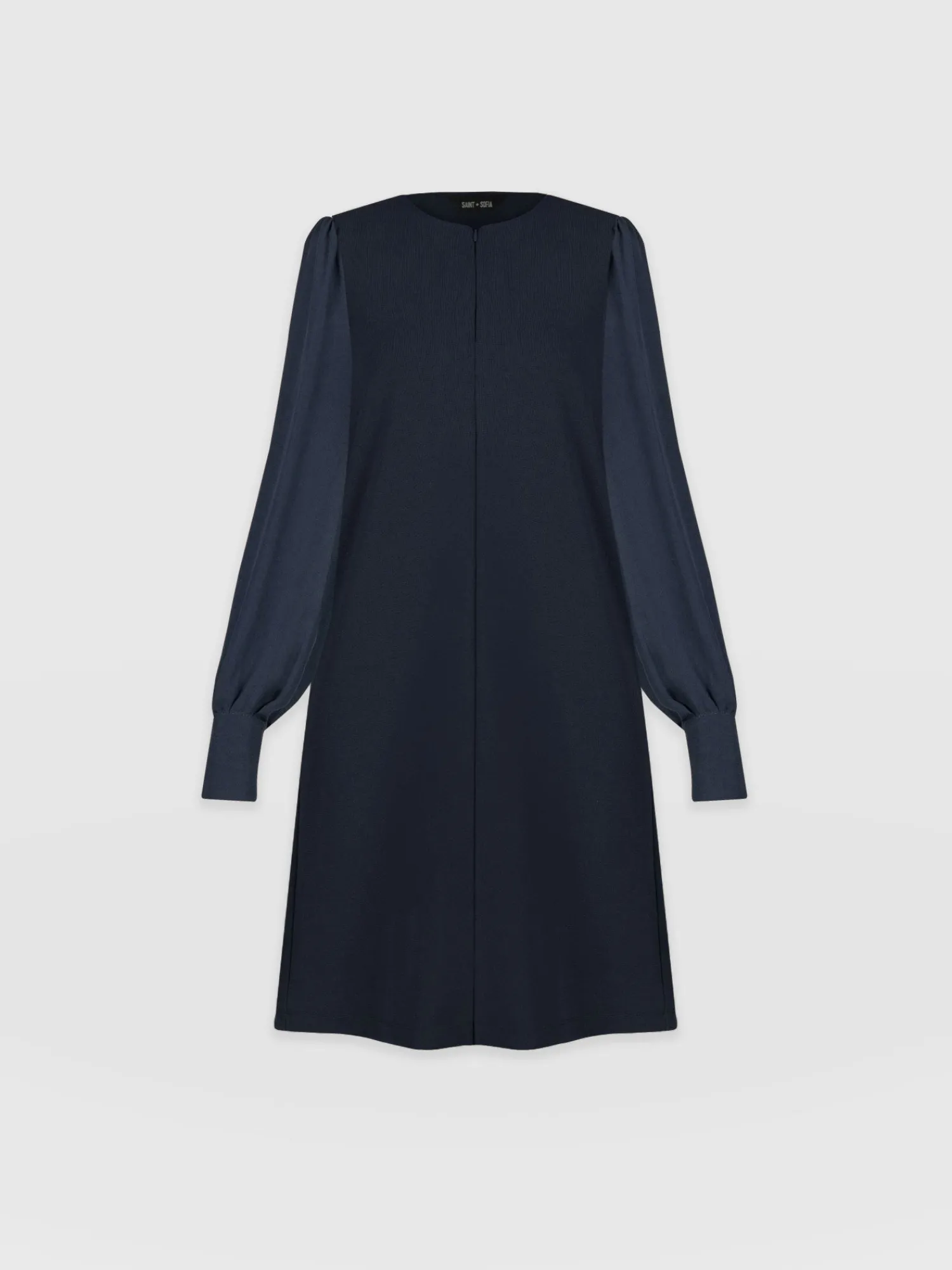 New Saint and Sofia Esme Zip Up Dress - Navy