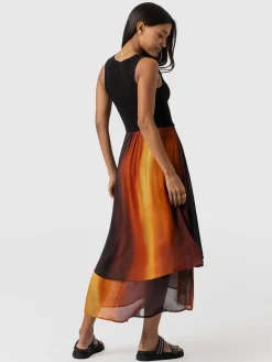 Fashion Saint and Sofia Etta Layered Dress - Amber Gradient
