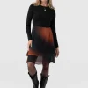Fashion Saint and Sofia Etta Mini Layered Dress - Orange Coral