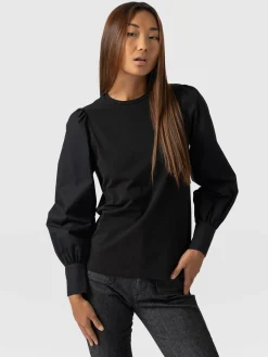 Hot Saint and Sofia Eva Mock Shirt - Black