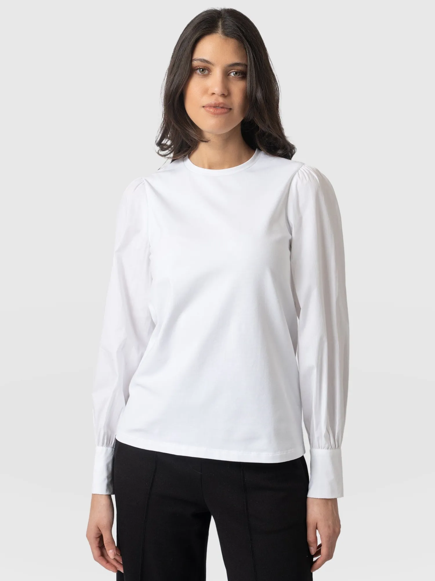 Clearance Saint and Sofia Eva Mock Shirt - White