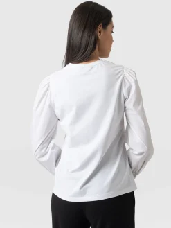 Clearance Saint and Sofia Eva Mock Shirt - White