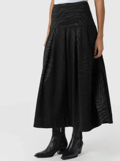 Online Saint and Sofia Everly Pleated Skirt - Black Zebra