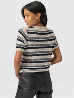 Fashion Saint and Sofia Fearne Knit Tee - Blue Stripe