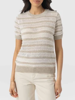Best Saint and Sofia Fearne Knit Tee - Cream Stripe