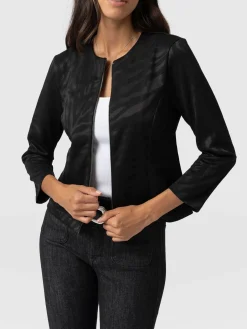 Online Saint and Sofia Florence Jacket - Black Zebra