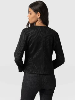 Online Saint and Sofia Florence Jacket - Black Zebra