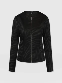 Online Saint and Sofia Florence Jacket - Black Zebra