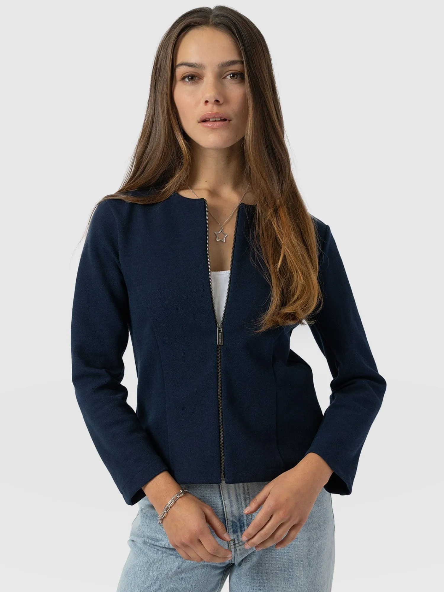 Outlet Saint and Sofia Florence Jacket - Navy Twill