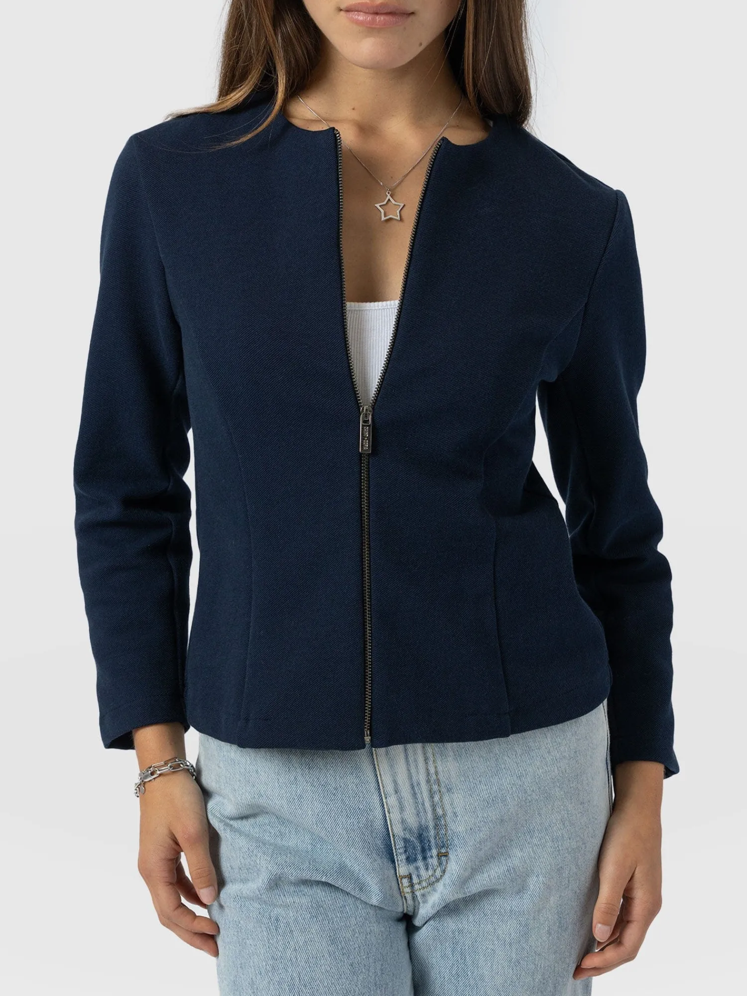 Outlet Saint and Sofia Florence Jacket - Navy Twill