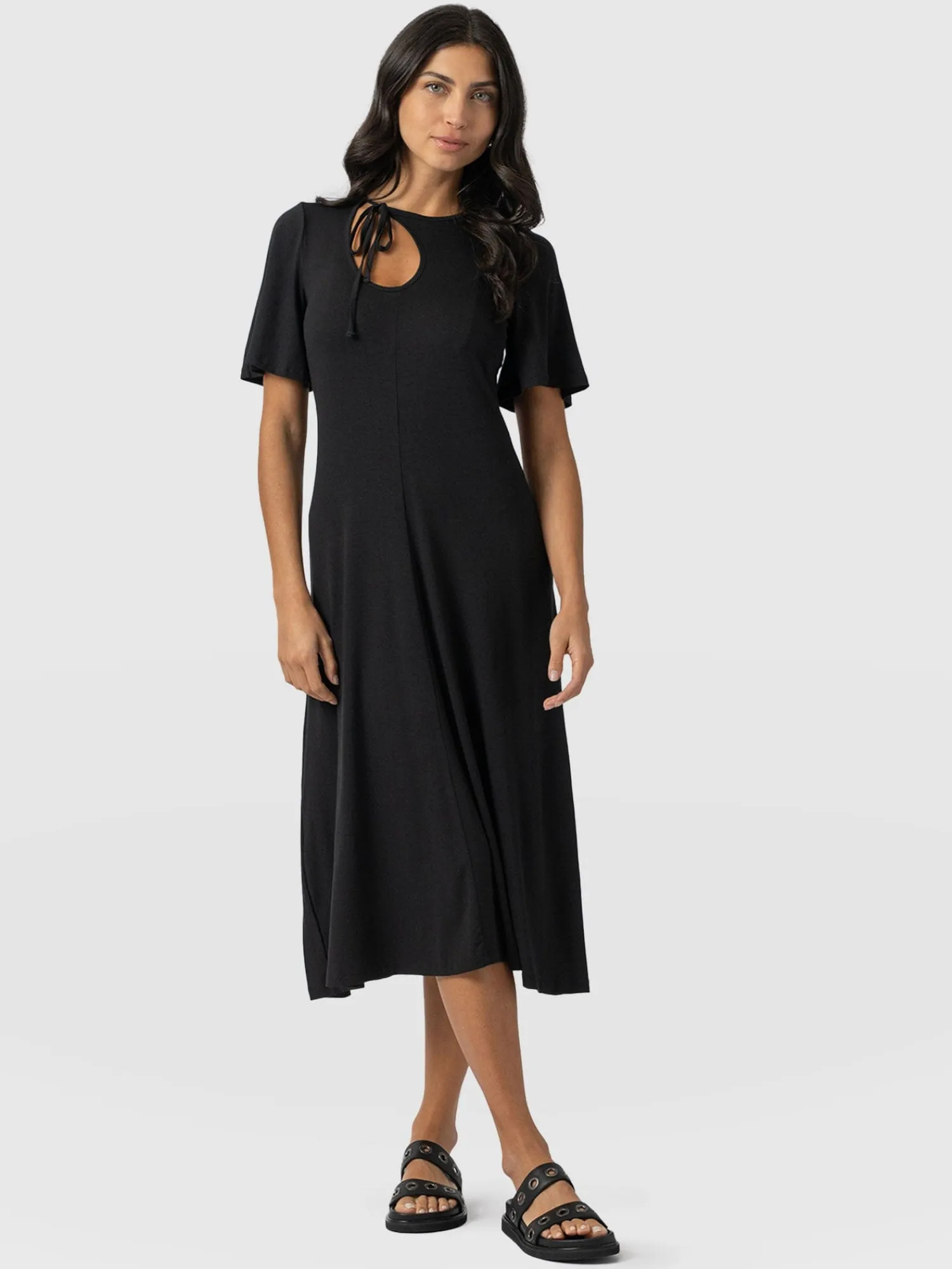 Online Saint and Sofia Freya Tie Dress - Black