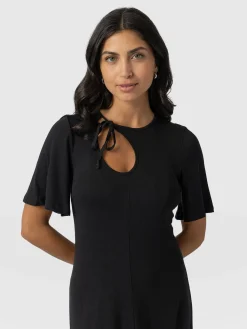 Online Saint and Sofia Freya Tie Dress - Black