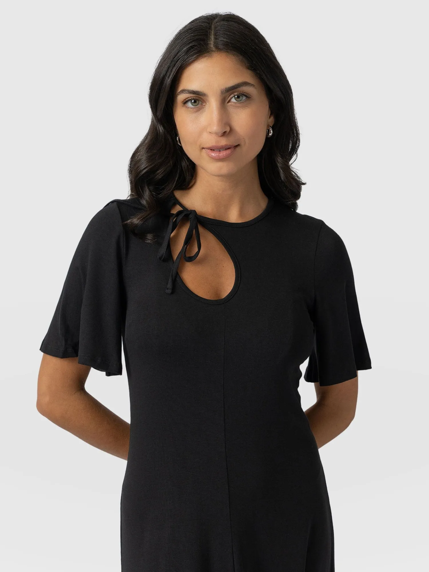 Online Saint and Sofia Freya Tie Dress - Black