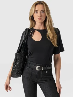 Best Saint and Sofia Freya Tie Tee - Black