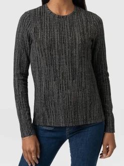 New Saint and Sofia Glen Crew Neck Tee - Grey/Black