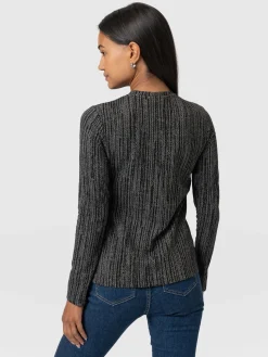 New Saint and Sofia Glen Crew Neck Tee - Grey/Black