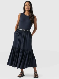 Discount Saint and Sofia Greenwich Dress - Navy