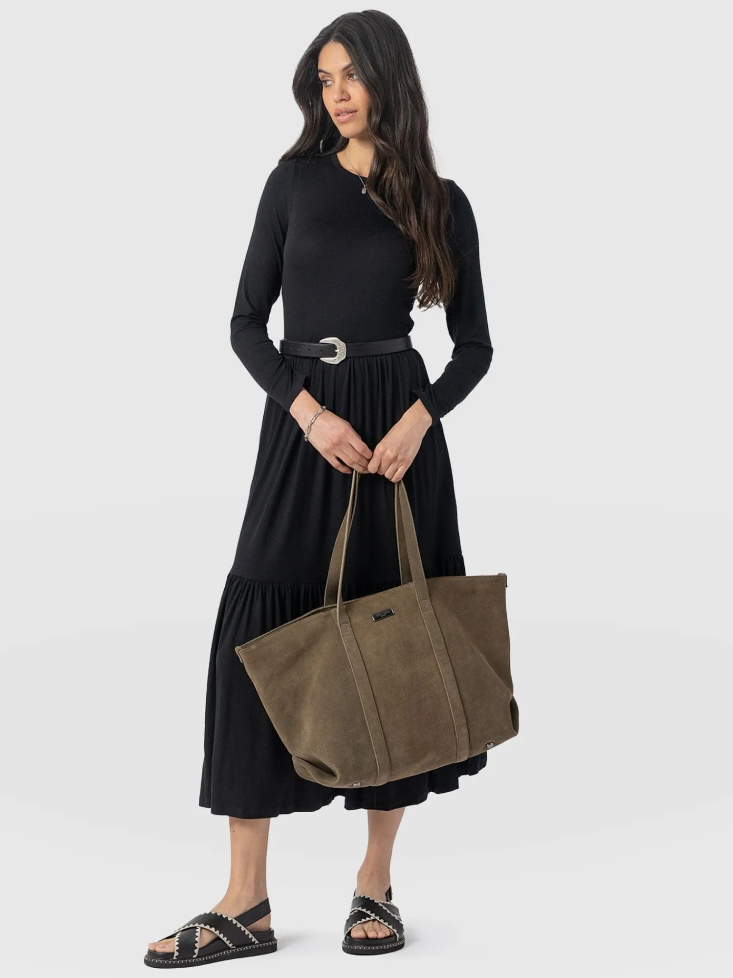New Saint and Sofia Greenwich Dress Long Sleeve - Black
