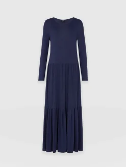 Online Saint and Sofia Greenwich Dress Long Sleeve - Navy