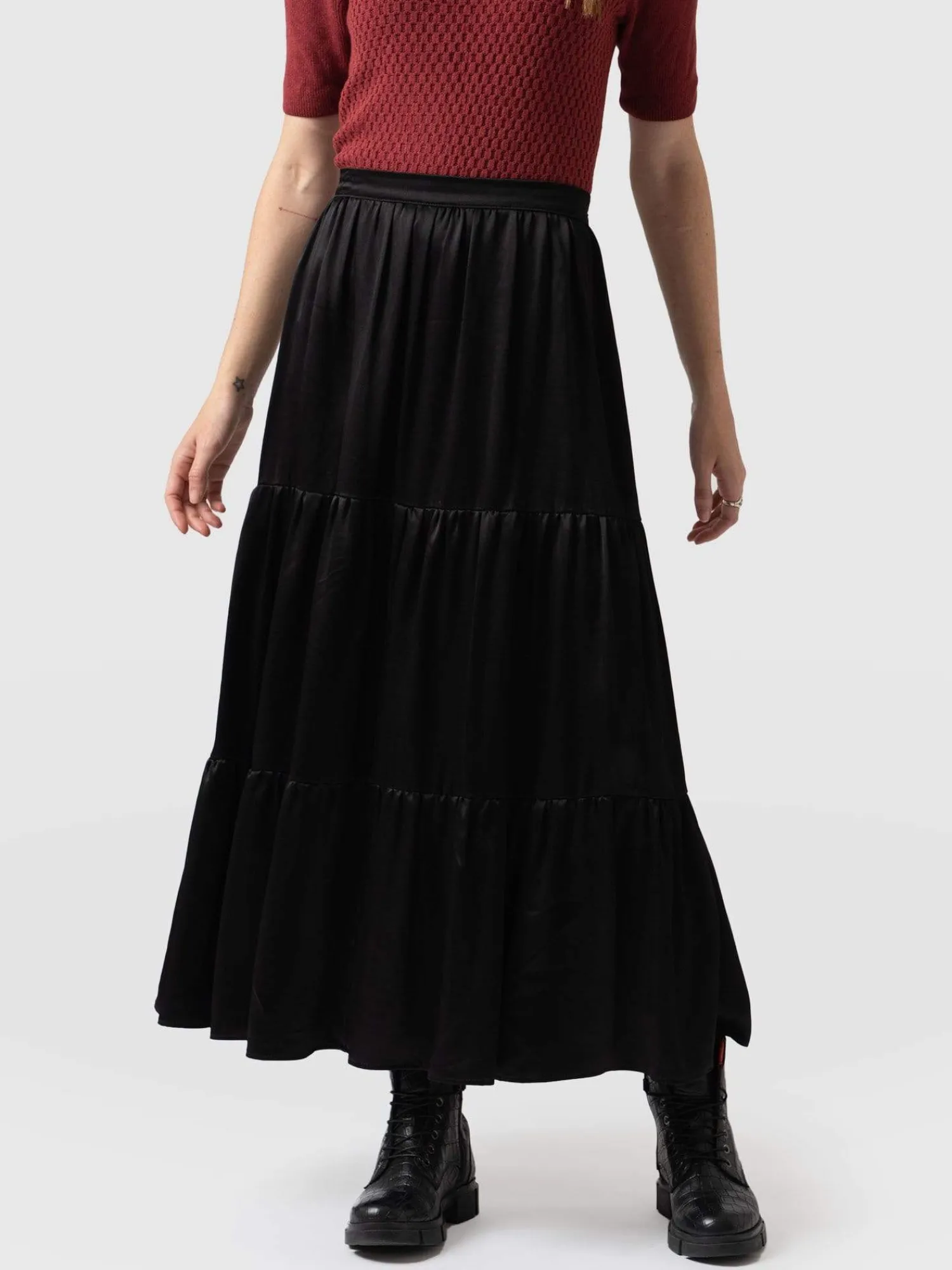 Sale Saint and Sofia Greenwich Skirt - Gloss Black