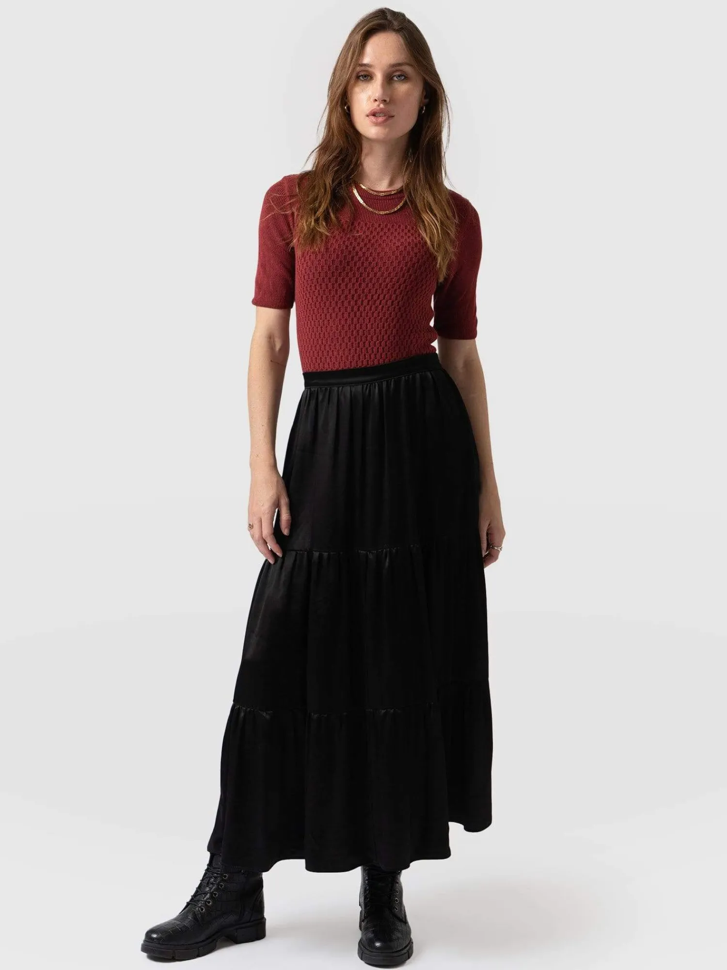 Sale Saint and Sofia Greenwich Skirt - Gloss Black