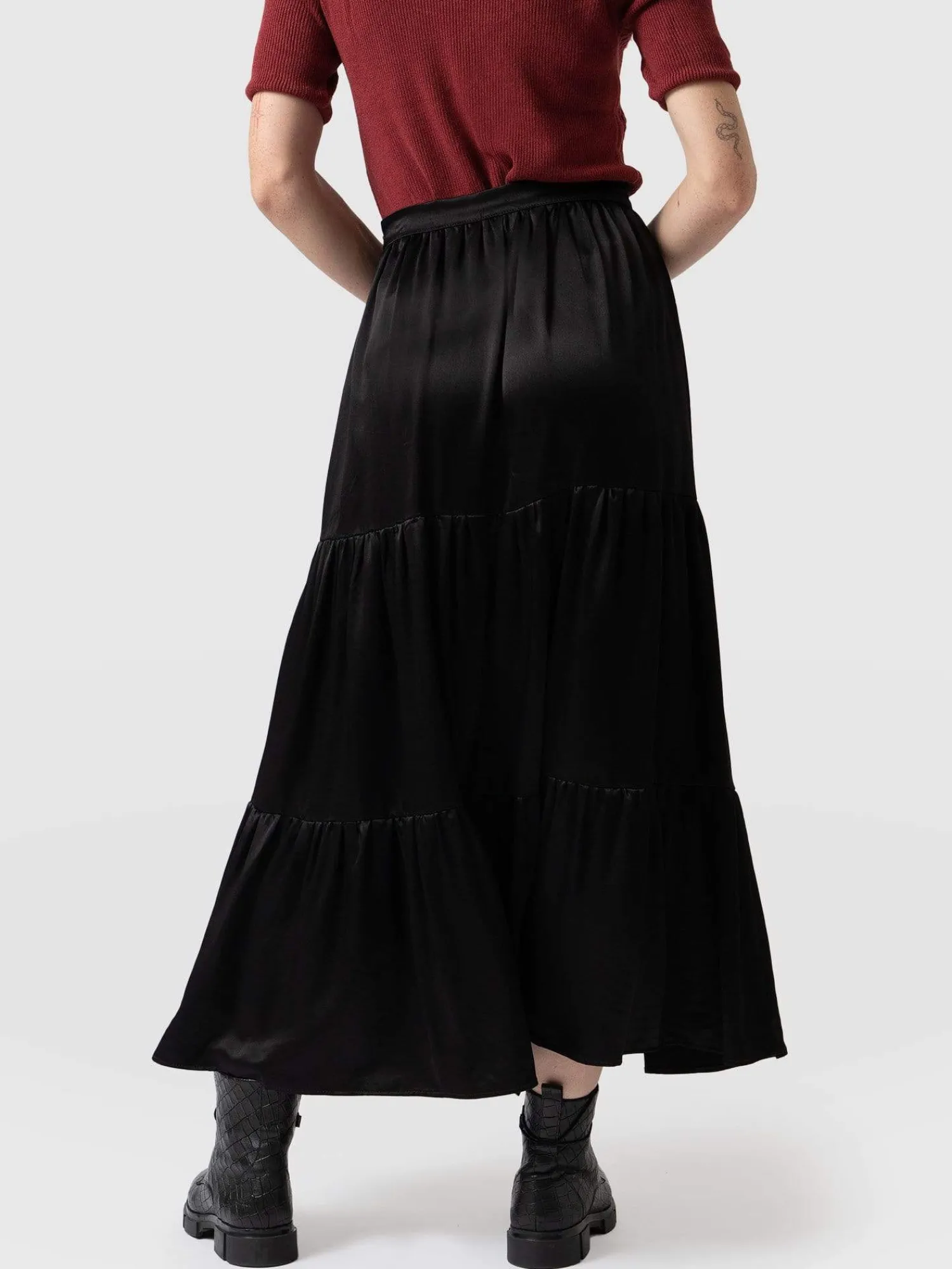 Sale Saint and Sofia Greenwich Skirt - Gloss Black