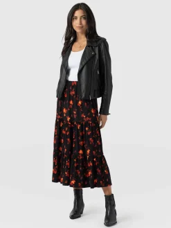 Fashion Saint and Sofia Greenwich Skirt - Red Aurora