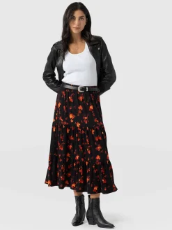 Fashion Saint and Sofia Greenwich Skirt - Red Aurora