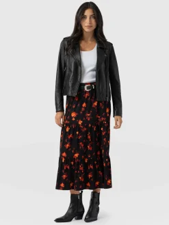 Fashion Saint and Sofia Greenwich Skirt - Red Aurora