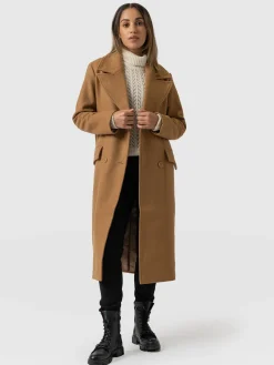 Fashion Saint and Sofia Halcyon Coat - Camel