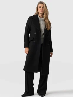 Clearance Saint and Sofia Hampton Coat - Black