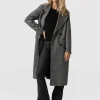Discount Saint and Sofia Hampton Coat - Monochrome Chevron