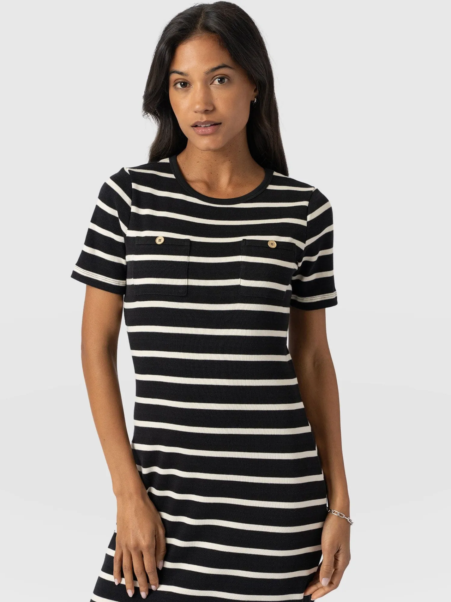 Best Saint and Sofia Helena T-Shirt Dress - Stripe