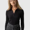 Best Saint and Sofia Isla Polo Tee - Black