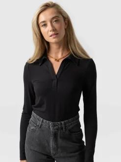 Best Saint and Sofia Isla Polo Tee - Black