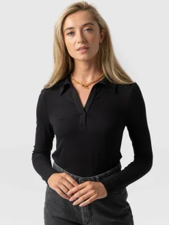 Best Saint and Sofia Isla Polo Tee - Black