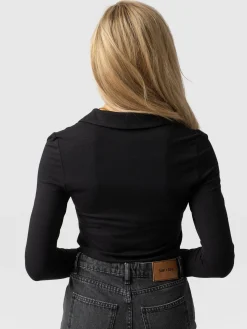 Best Saint and Sofia Isla Polo Tee - Black