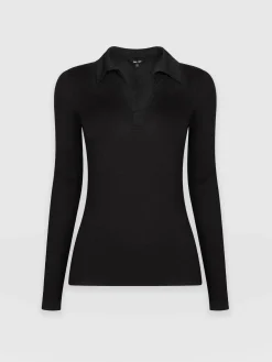 Best Saint and Sofia Isla Polo Tee - Black