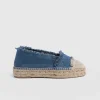 Hot Saint and Sofia Ivy Frayed Espadrille Pumps - Blue