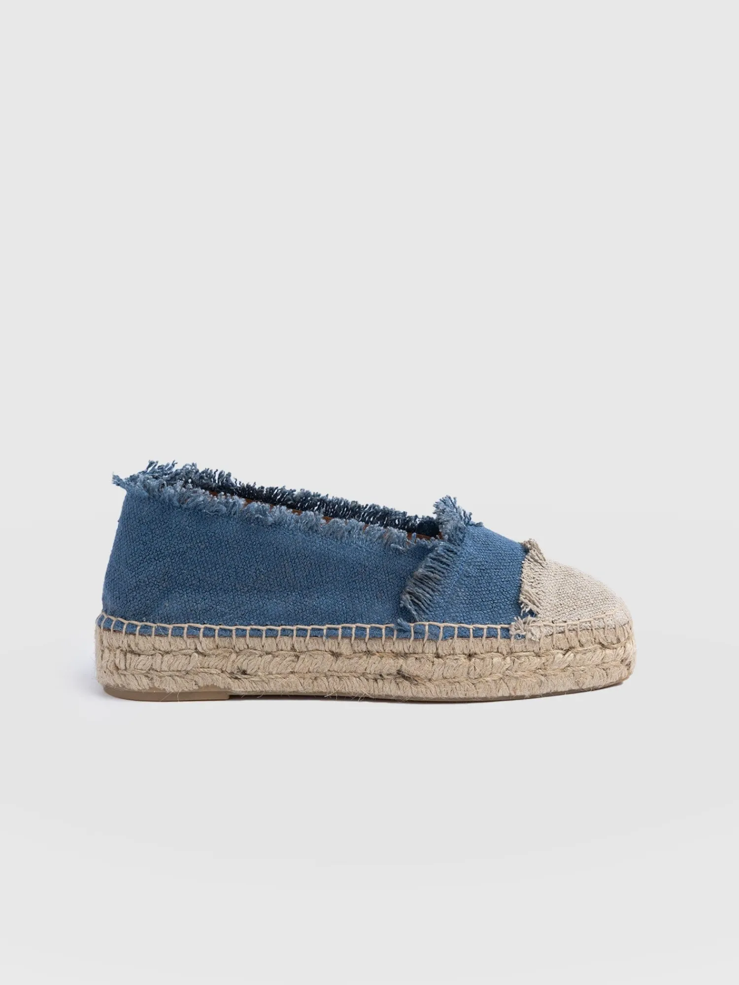 Hot Saint and Sofia Ivy Frayed Espadrille Pumps - Blue