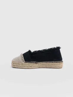 Best Saint and Sofia Ivy Frayed Espadrille Pumps - Black