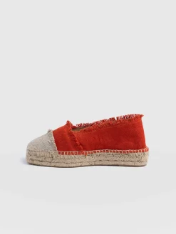 Best Saint and Sofia Ivy Frayed Espadrille Pumps - Orange