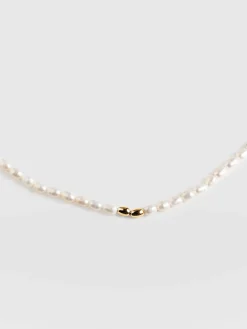 Outlet Saint and Sofia Jacqueline Pearl Necklace - Gold