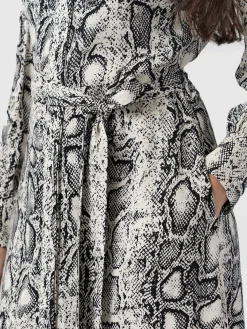 Outlet Saint and Sofia Jacqueline Shirt Dress - Cream Snake