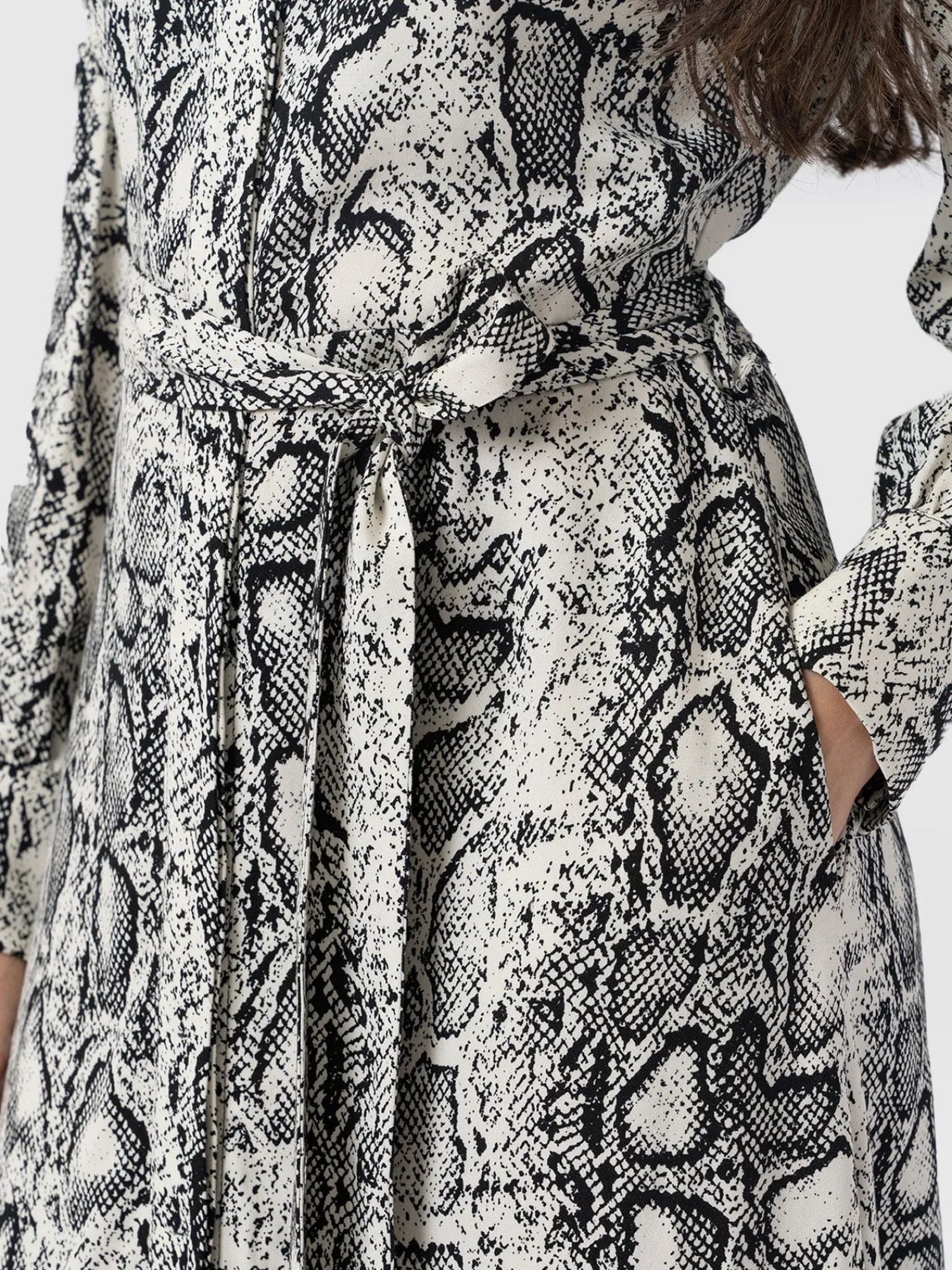 Outlet Saint and Sofia Jacqueline Shirt Dress - Cream Snake