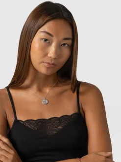 Online Saint and Sofia Jersey Lace Cami - Black