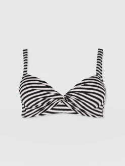 Sale Saint and Sofia Jesse Twist Front Bikini Top - Stripe