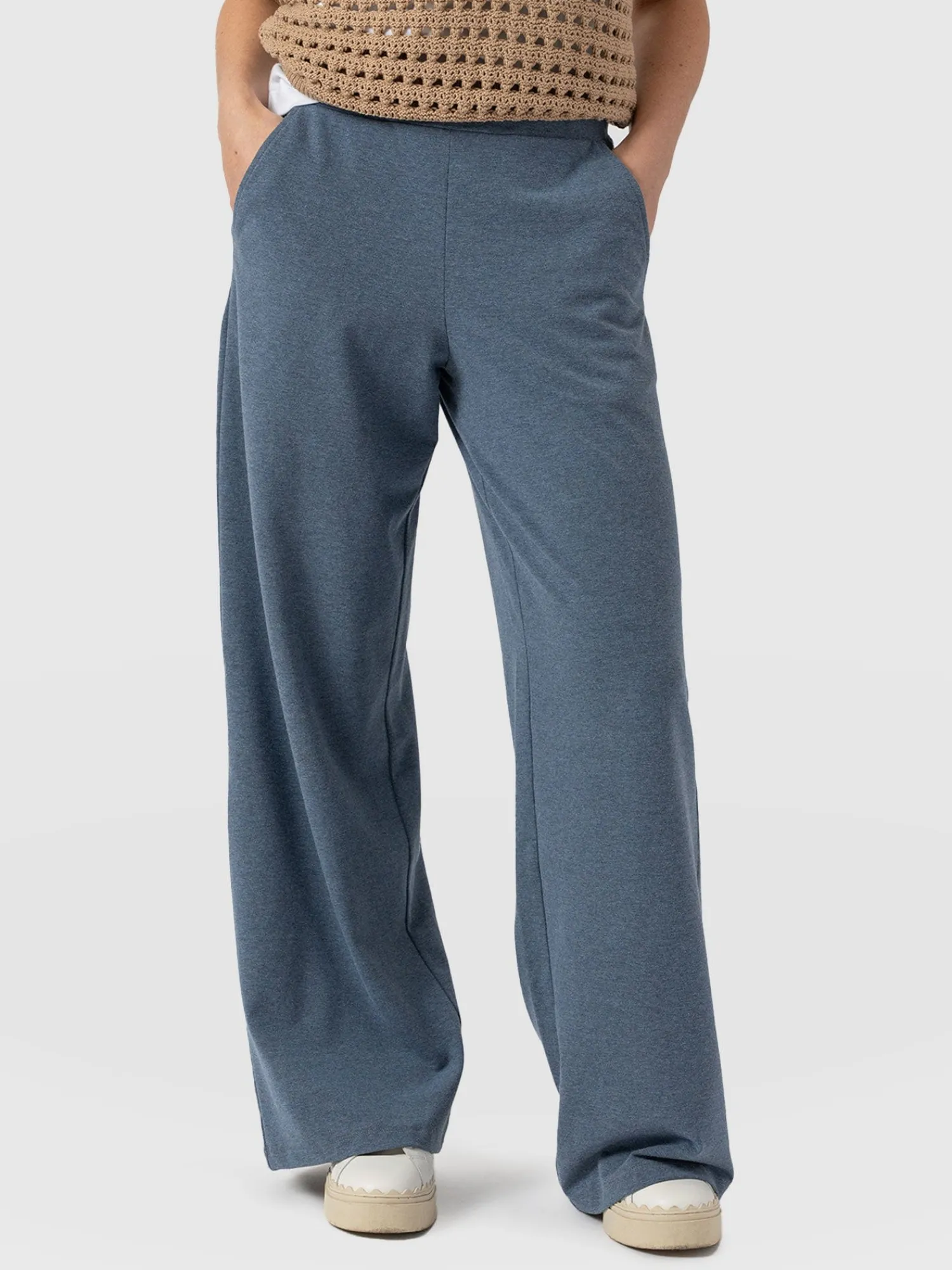 Outlet Saint and Sofia Keller Wide Leg Pant - Blue
