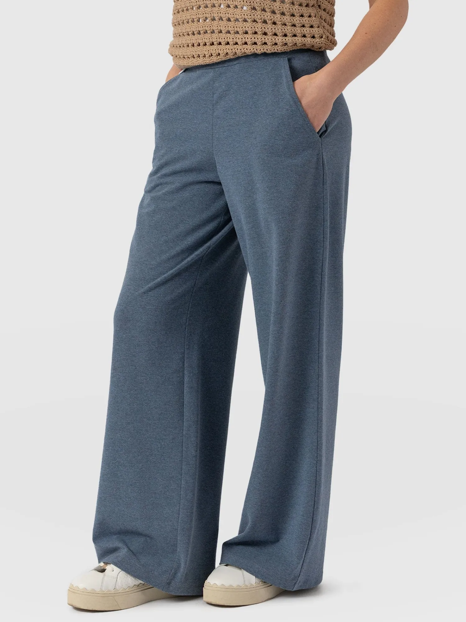 Outlet Saint and Sofia Keller Wide Leg Pant - Blue