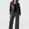 Hot Saint and Sofia Keller Wide Leg Pant - Charcoal